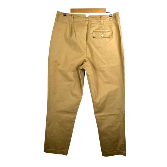 Alex Mill Pleated Boy Chino ‎ Pants tan cropped preppy 90s sz 8 - Picture 3 of 11